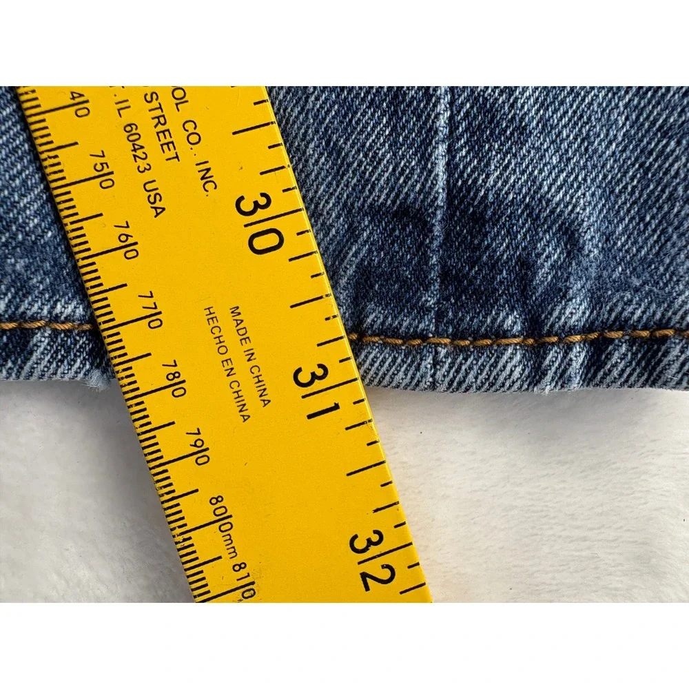 Levi's Jeans 44x32 501 Original Fit Medium Wash Blue Button Fly Denim Pants